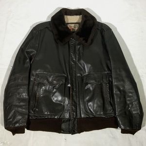 SEARS Mouton Collar Sherpa Lined leather Jacket